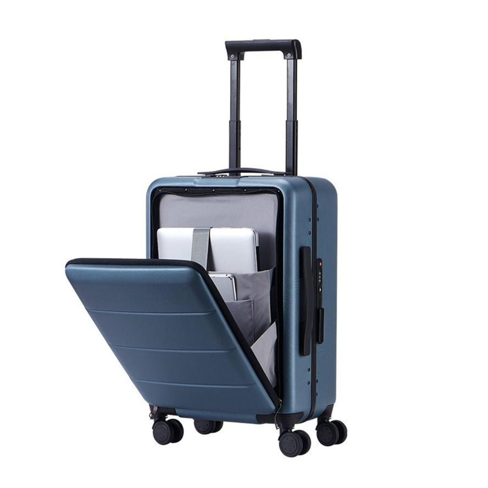 Leichtes Handgepäck 508 cm von Airlines zugelassen. Robustes PC-Hartgepäck mit Spinnrollen und TSA-Schloss. Attraktiver Trolley in Blau für reibungslose Reisen. Gönnen Sie sich Komfort