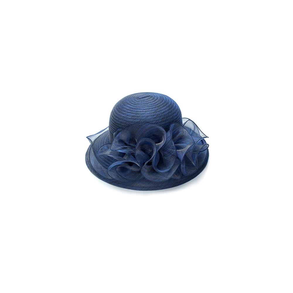 Attraktiver Sonnenhut für Damen Kentucky Church Flower – Brauthut mit breiter Krempe für Teeparty-Hochzeiten elegantes Organza-Kleid inklusive. Schützen Sie sich stilvoll vor der Sonne