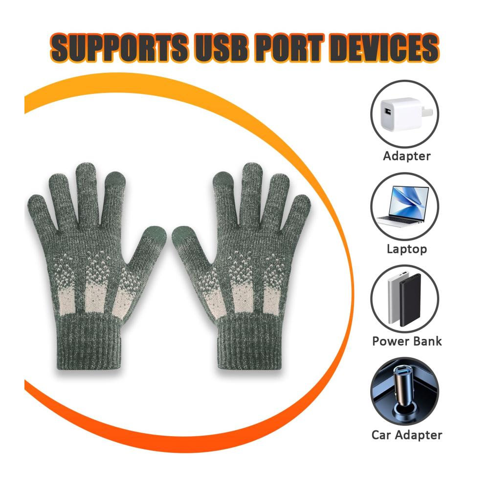Erleben Sie ultimative Wärme USB-beheizte Handschuhe für Herren und Damen | Touchscreen | Vollfinger | Winterhandschuhe für Ski Radfahren Motorradfahren | Heizbare Handwärmer