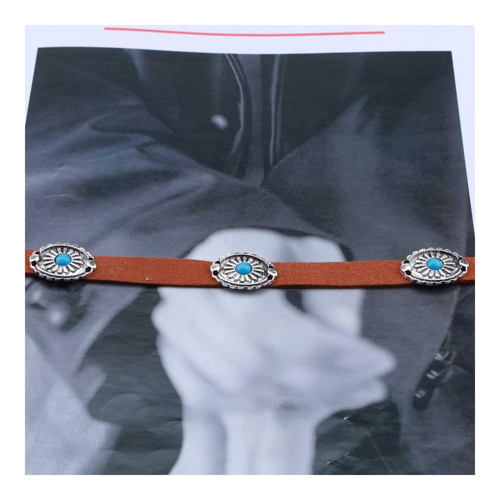 Die Allerweltsschönsten Ketten Allereya Böhmenscher Türkis-Lederschmuck für den authentischen Native-American-Look