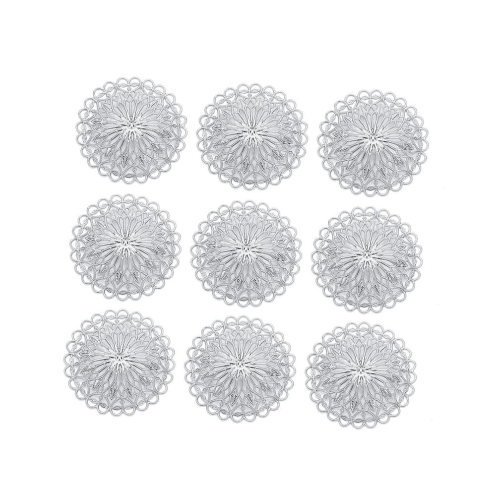 10St Click-Buttons in Silberfarbe Trendiges Dekor & Kreative Schmuckaccessoires für Vintage-Liebhaber
