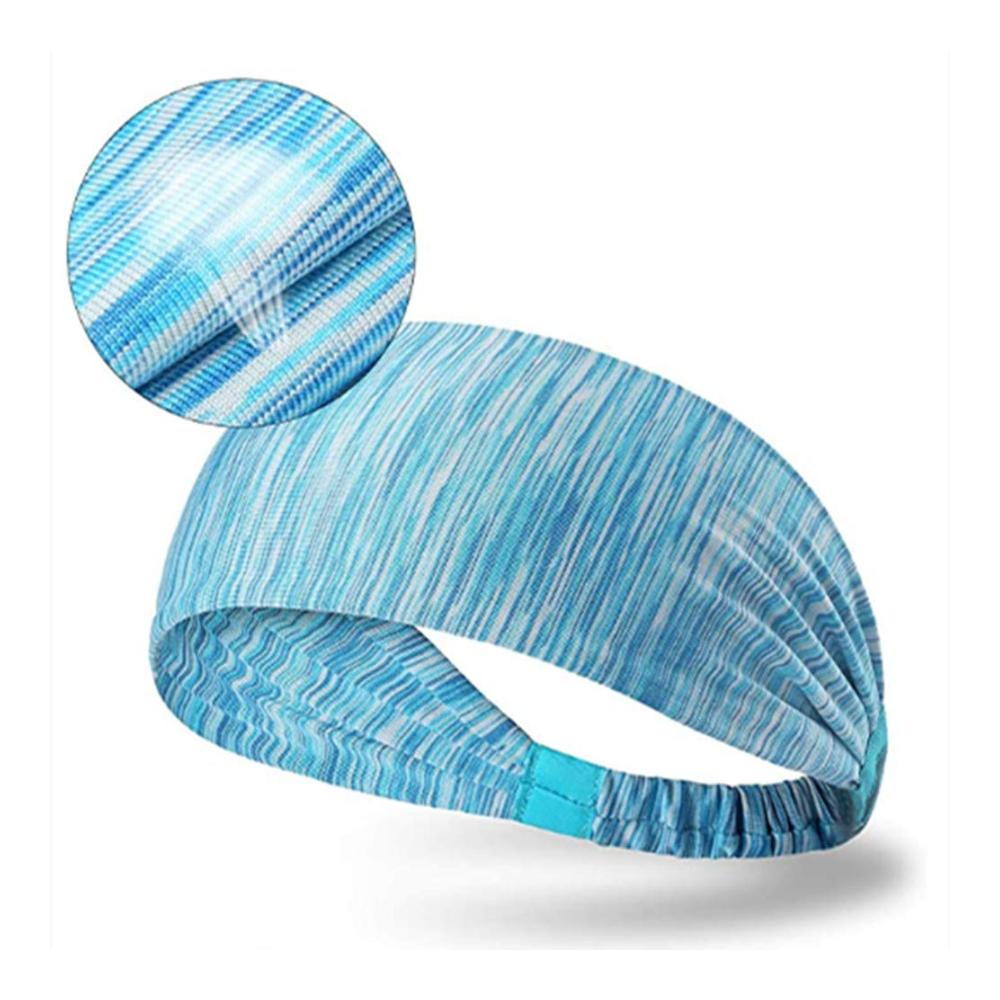 Schweißabsorbierendes Sport-Stirnband für Damen und Herren - Kopfband für Damen und Herren aus rutschfestem elastischem Material mit Anti-Rutsch-Streifen