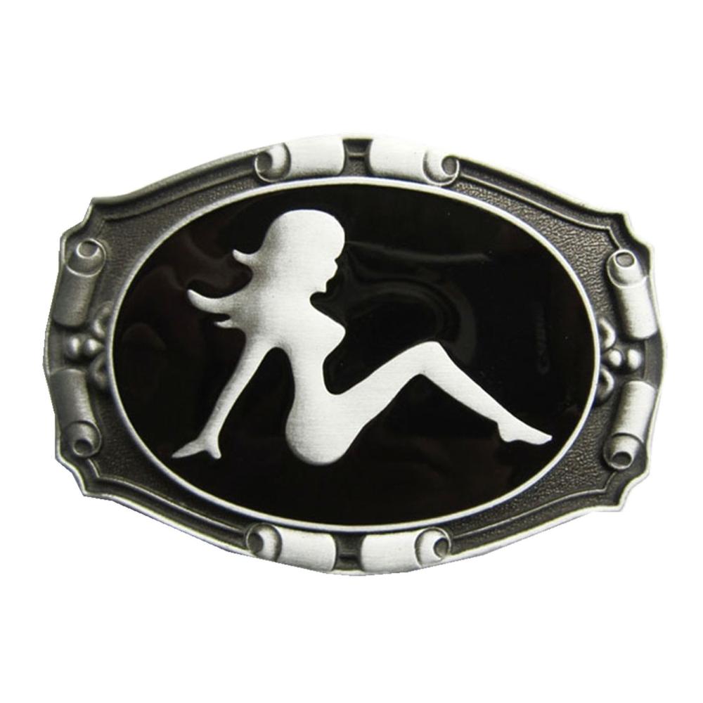 Einzigartige Vintage LKW Mud Flap Girl Gürtelschnallen Stilvoll und authentisch - Jetzt erhältlich