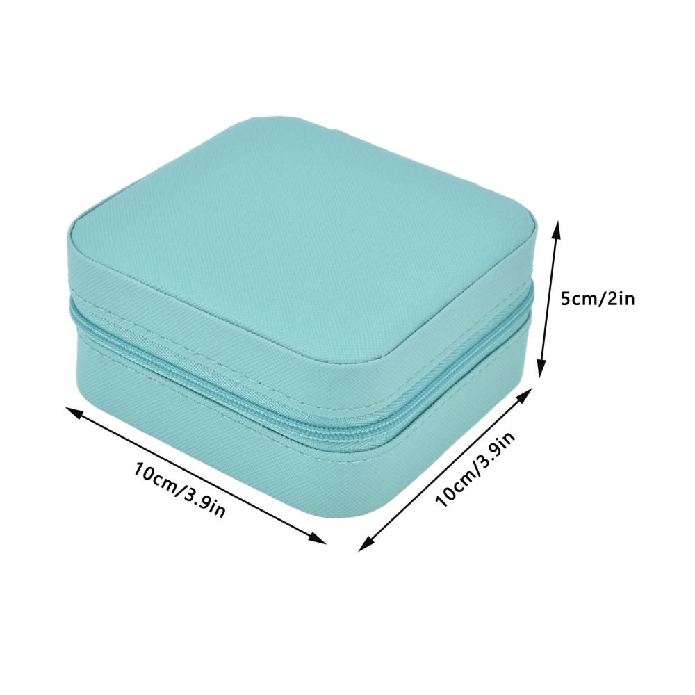 Brillante Schätze unterwegs Tragbare Schmuckkästen mit 4 Fächern großer Kapazität Reißverschluss-Trennwand weichem Futter. Entdecken Sie die Mini-Schmuck-Aufbewahrungsbox für Reisen in Blau