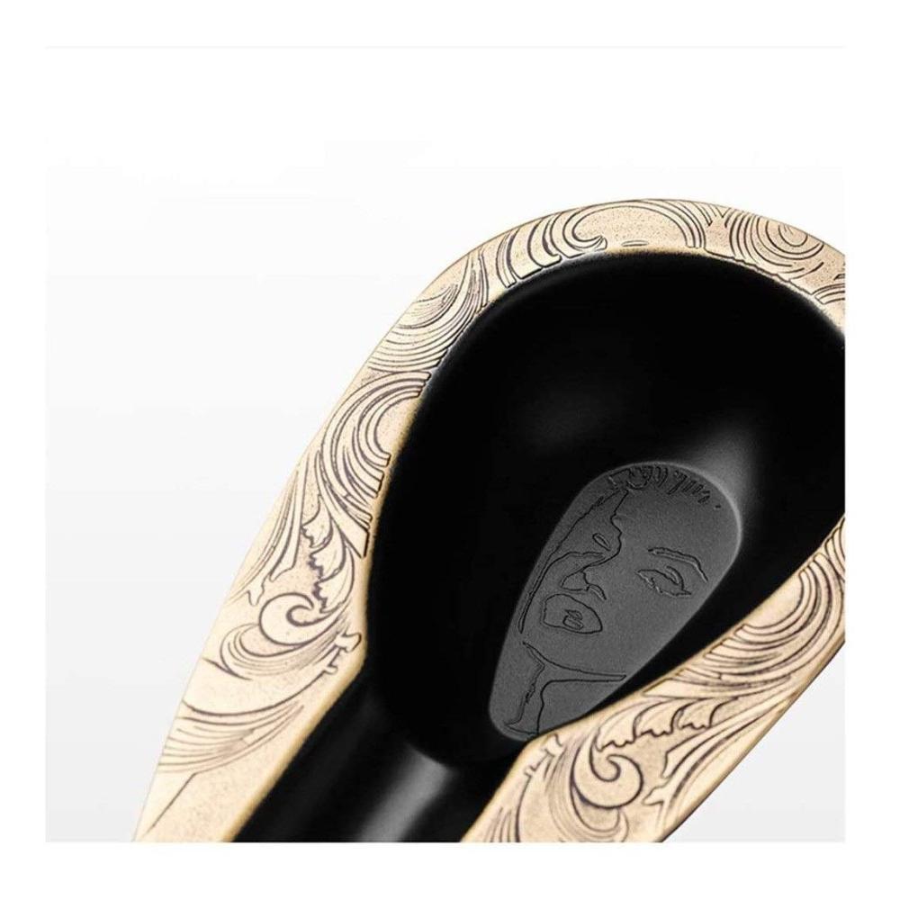 Stilvoller Taschenaschenbecher Vintage Design Winddicht mit Deckel Handgestempeltes Muster Tragbar für Innen & Draußen - Ideales Geschenk für Männer und Frauen
