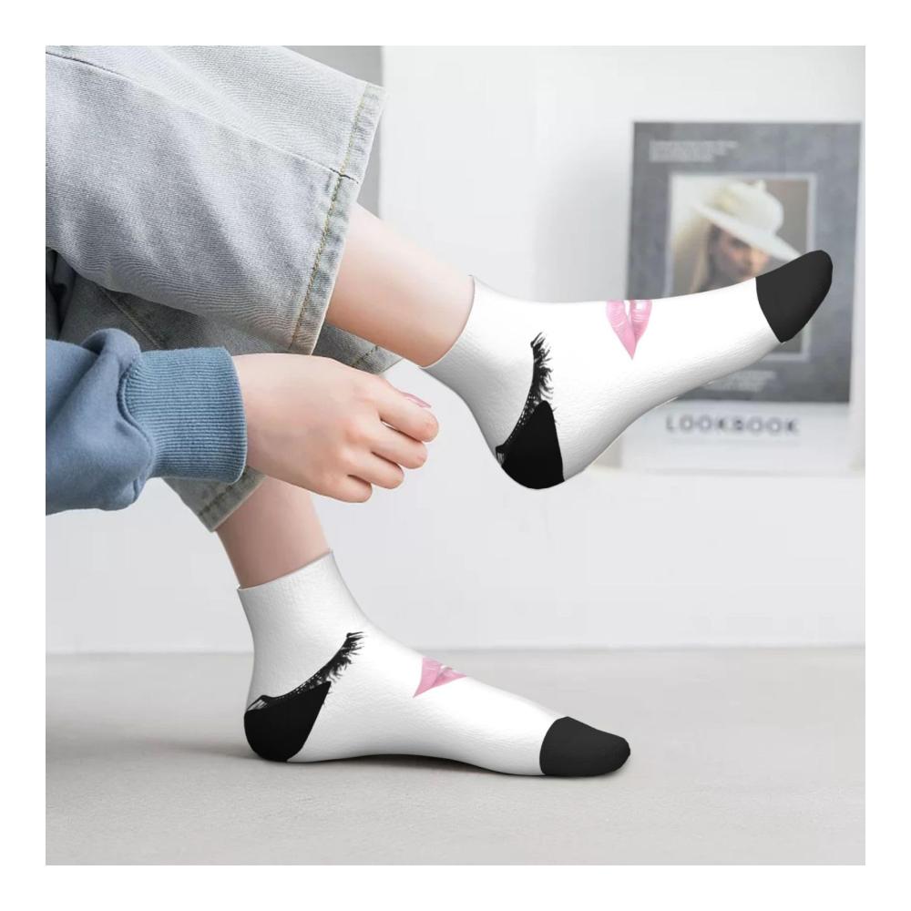 Knöchelsocken Damen | Bequeme Unisex-Socken mit modischen Mustern | Wadenlange Baumwolle-Socken One Size