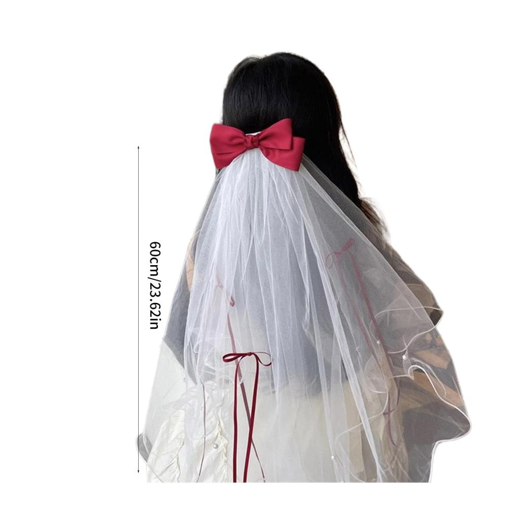 Gothic Schwarzer Hochzeits-Doppelschleier Kopftücher für Braut und Bachelorette Party
