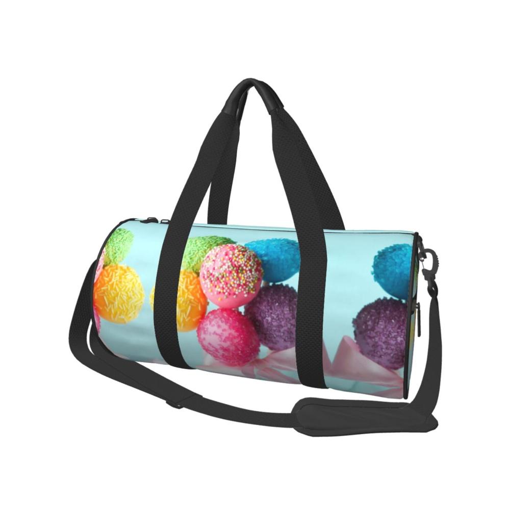 Entdecke den süßen Reisebegleiter Wasserdichte Reisetasche mit Candy-Print perfekte Wochenend- und Handgepäcktasche für Damen und Herren