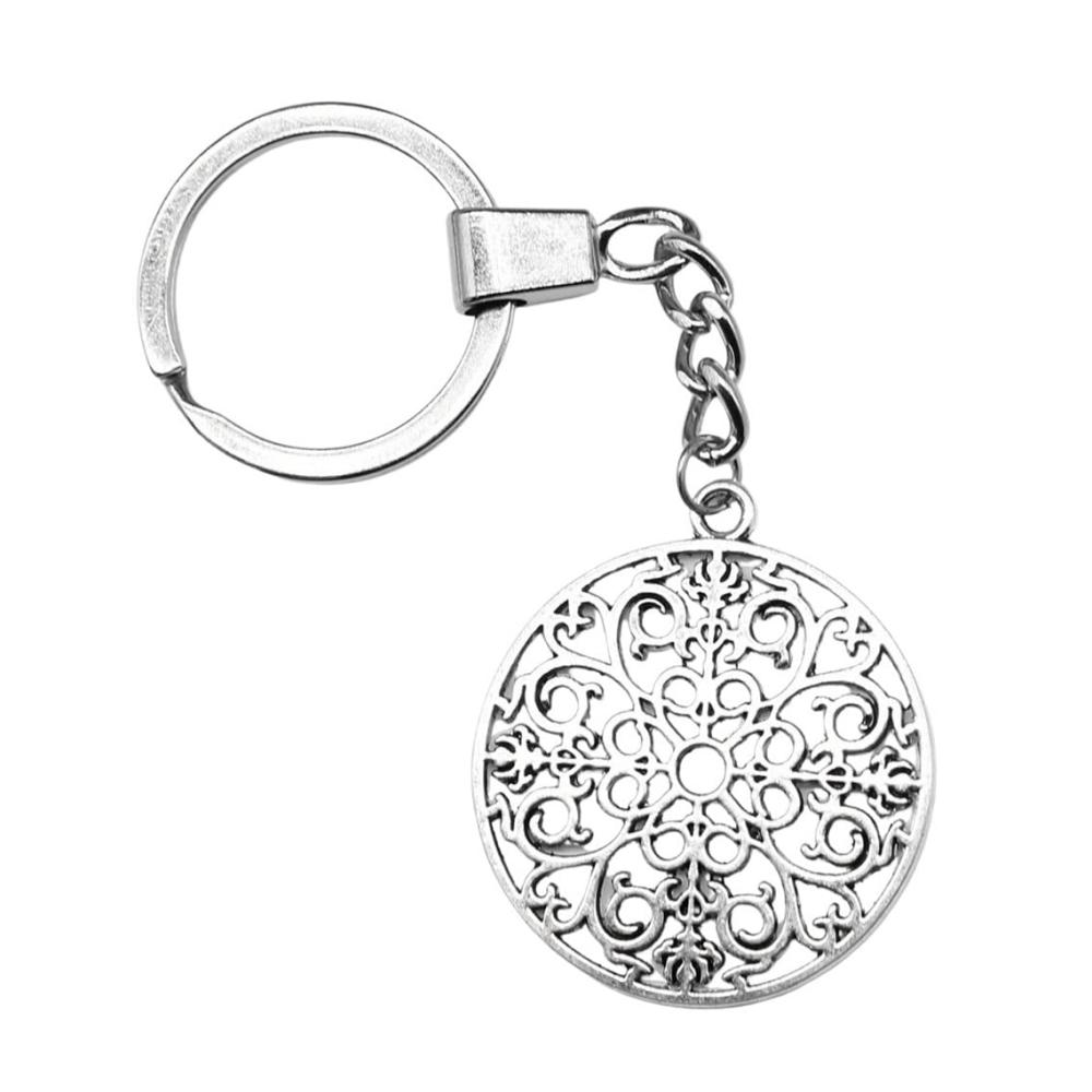 Einzigartiger Herren-Schlüsselanhänger mit Antik-Silber-Mandala-Muster – Stilvolles Accessoire für den Alltag (41 x 36 mm) - Jetzt erhältlich