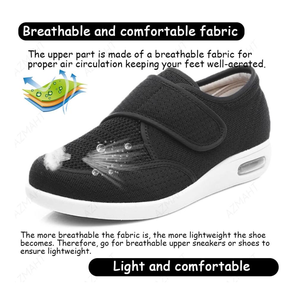 Entlastende Hausschuhe für geschwollene Füße | Komfortable Schuhe bei Diabetes & Arthritis | Weite Passform | Medizinische Qualität | Touch-Fasten | Frauen UK-Schuhe