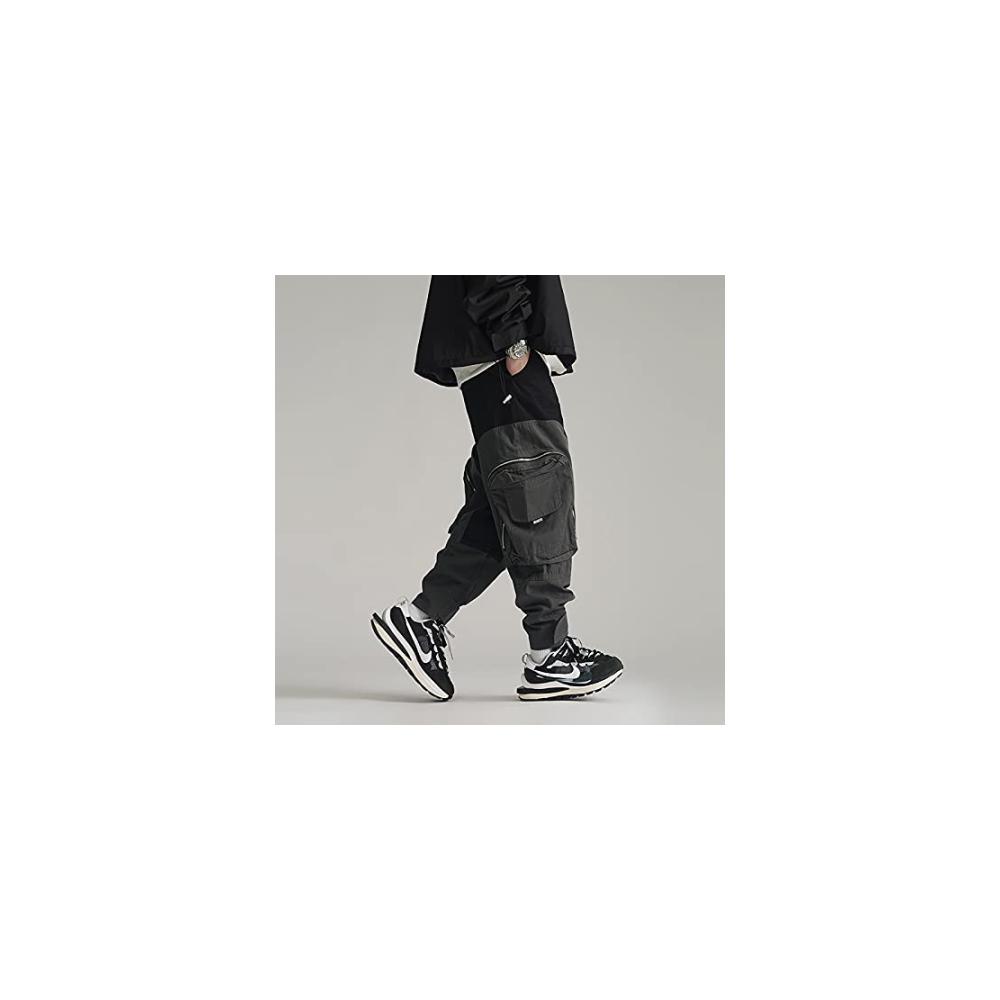 Erlebe den Streetwear-Hype Hochwertige Patchwork-Cargo-Hosen perfekt für Hip-Hop-Styles! Hol dir jetzt deine Harajuku-Jogger! (Farbe Schwarz Größe XXL