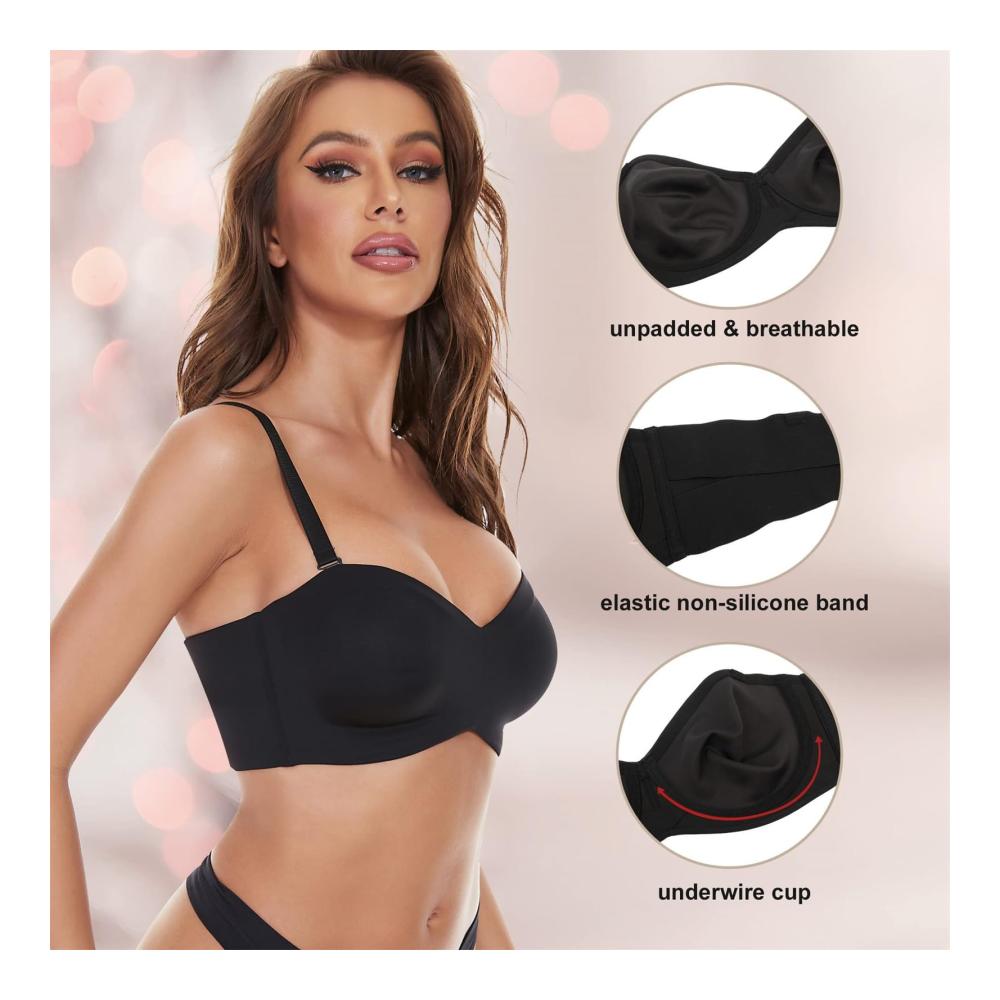 Entdecken Sie die ultimative Vielseitigkeit mit unseren klassischen BHs 2023 Neue rutschfeste voll stützende umwandelbare Bandeau- Alltags- bequeme Sport- und trägerlosen Damen-BHs
