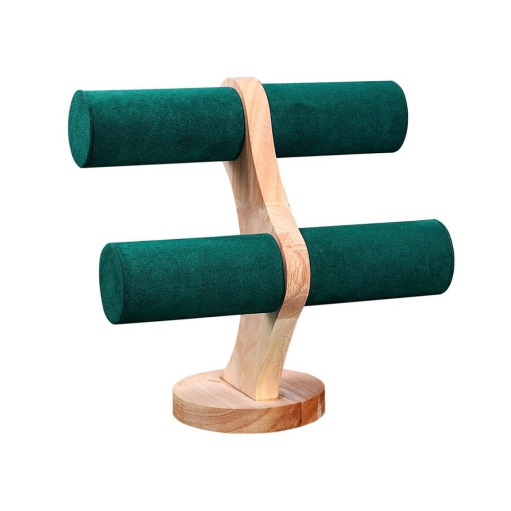 Entdecken Sie den Luxus Massiver 2-lagiger Uhrenständer aus Holz | Praktischer Organizer für Uhren und Armbänder | Elegantes Aufbewahrungsregal für Ihre Sammlung