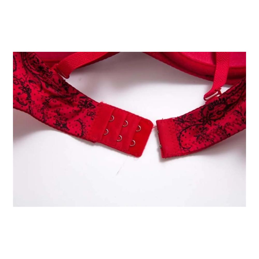 Entdecken Sie die Verführung neu mit unserem exquisiten Dessous-Set! Einzigartig gestaltetes Plus-Size-Set in Rot mit Spitzen-BH und Höschen für Damen. Gönnen Sie sich jetzt