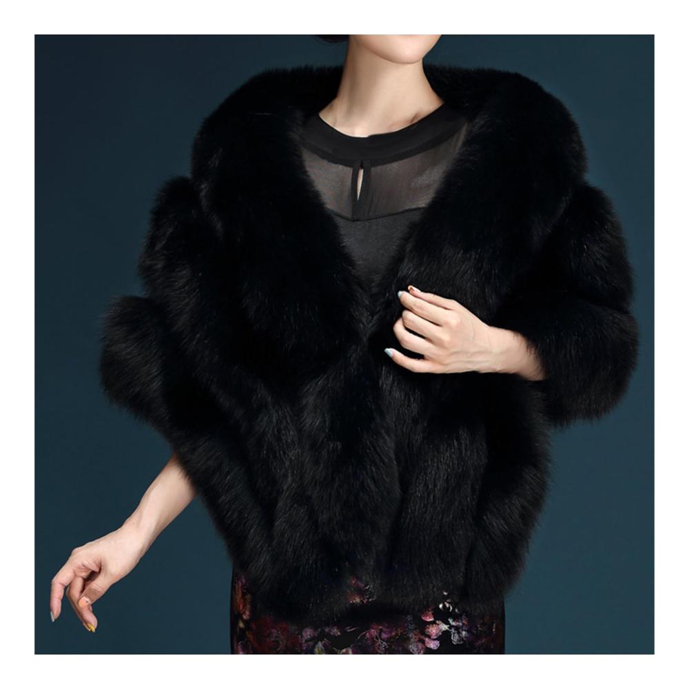 Entzückendes Umschlagtuch Luxuriöse Braut-Pelz-Stola für Winterhochzeiten - Vintage-Flair trifft auf zeitlose Eleganz für die perfekte Hochzeitsparty