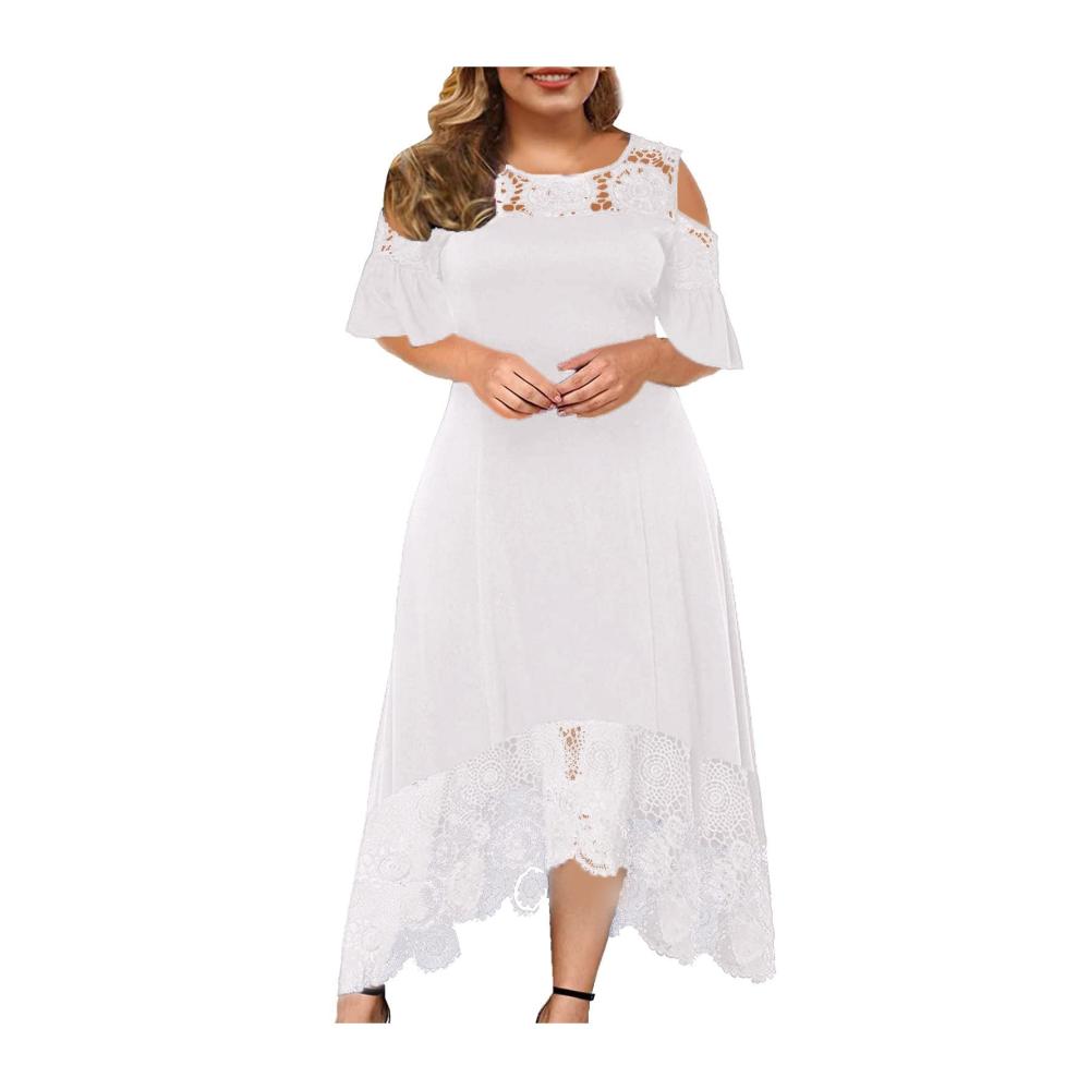 Extravagantes Damenkleid Spitze & Rüschen Retro Party Cocktailkleid für unvergessliche Feiern! Perfekt für Damen die auf jeder Party strahlen wollen
