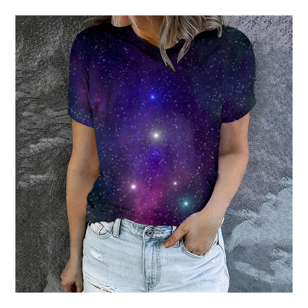 Stylische Hemden Trendige Galaxy Prints für Damen locker und lässig. Perfekt für den Sommer! Entdecke die neue Y2K Kollektion für Teenager Mädchen