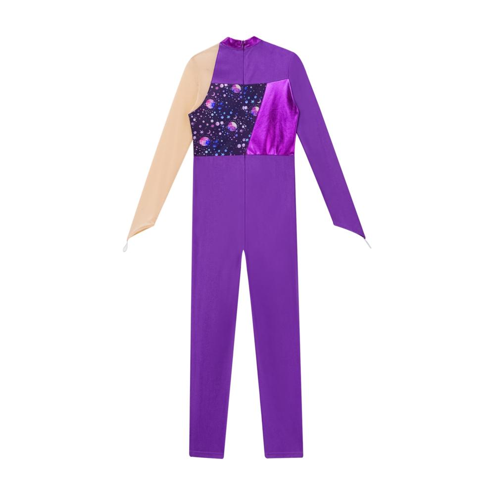 Kinder Mädchen Turnsport Leotard Komplettanzug Langarm Ballett Trikot Langhose Ganzanzug Wettkampf-Turnanzug Gym Akrobatik