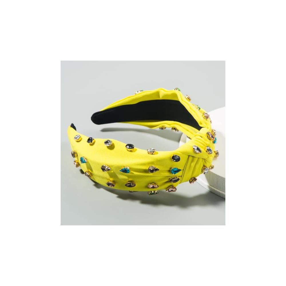 Verleihe deinem Look Glanz! Strassbesetztes Stirnband - Perfektes Accessoire für Glamour. Weiches Haarband für Damen elegant geknotet. Stilvoller Haarschmuck