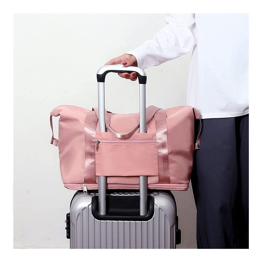 Leichte Reisetasche mit Doppelschicht-Design und Nass-Trocken-Trennung | Ideal für Fitnessstudio und Urlaub | Noir 1 PCS