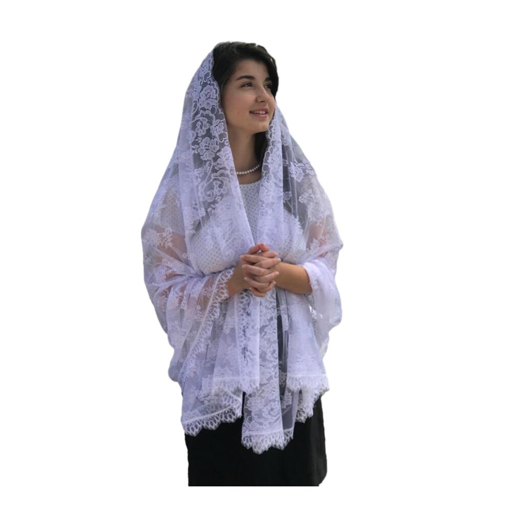 Damen Spitzenschals für Hochzeiten | Leichte florale Kirchenschals mit Spitzenbesatz | Sonnenbeständiges Accessoire für heiße Tage | Braut- & Hochzeitsschals