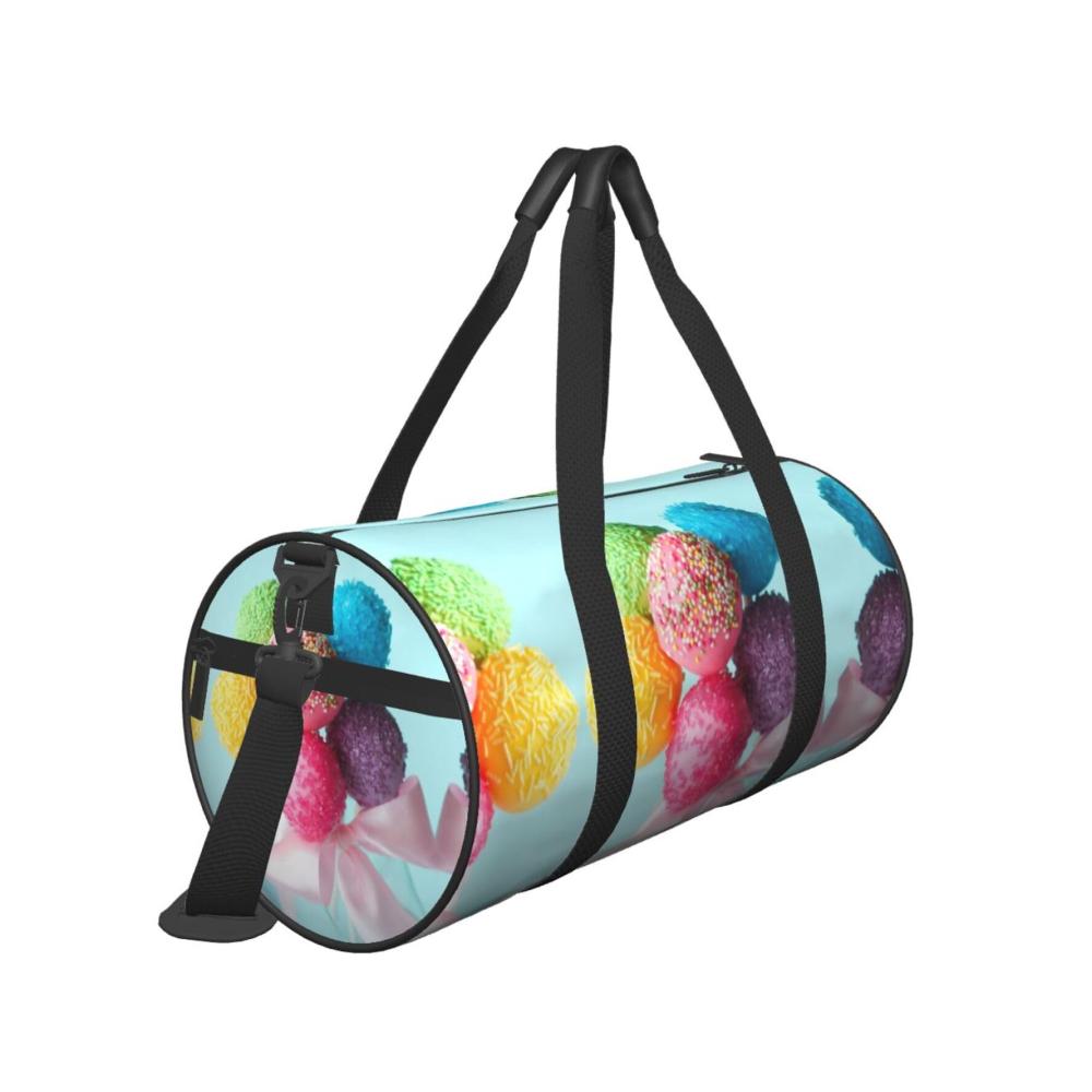 Entdecke den süßen Reisebegleiter Wasserdichte Reisetasche mit Candy-Print perfekte Wochenend- und Handgepäcktasche für Damen und Herren