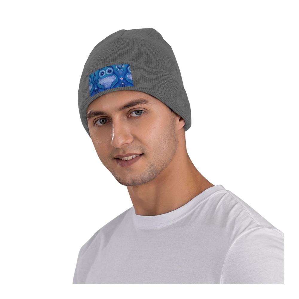 Entdecke den Winterzauber Weiche blaue Unisex-Strickmütze mit niedlichem Eulen-Motiv - Dein Must-Have für kuschelige Wintertage! Warm stylisch perfekt