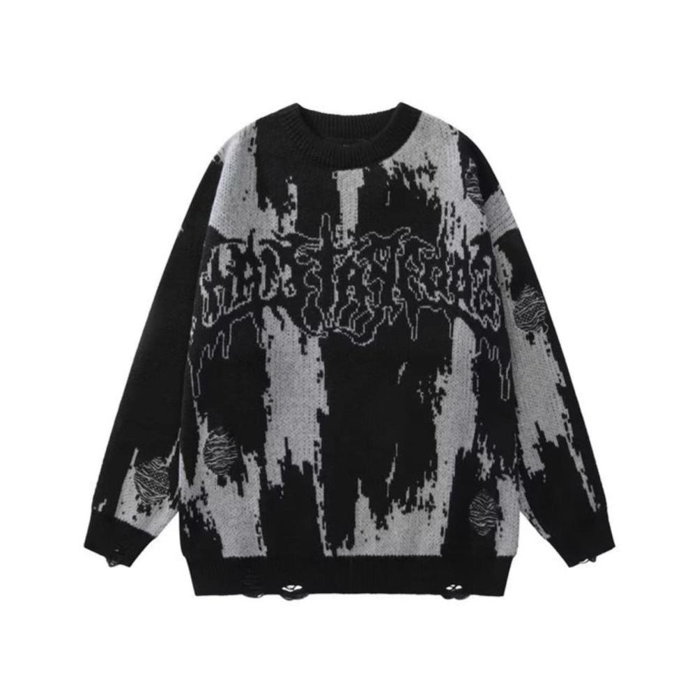 Einzigartiger Zerrissener Pullover Exklusive Streetwear für Männer und Frauen! Stilvoll gestrickt punkig und gothic – Ein Must-have für deinen Kleiderschrank