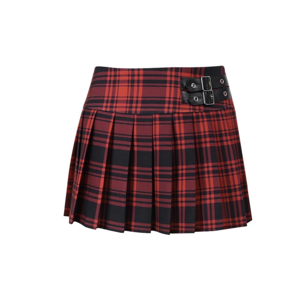 Entzückender japanischer Kawaii Faltenrock Kariert Retro-Mini hohe Taille! Perfekt für den College-Stil Harajuku-Liebhaber und E-Sport-Enthusiasten. Ein Muss für weibliche Streetwear