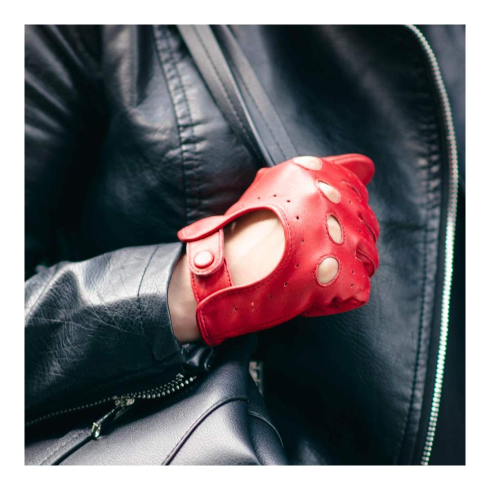 Hochwertige Damen Lederhandschuhe Ungefüttert | Ultimativer Komfort & Stil | Handcrafted Upgrade GL009 Rot | Größe L | Jetzt erhältlich