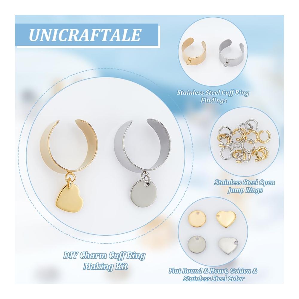 Entzückender Edelstahl Damenring Verstellbarer Fingerring mit Hundepfoten-Anhänger. Ideale Basis für DIY-Ringschmuck! Gönnen Sie sich heute stilvolle Ringe