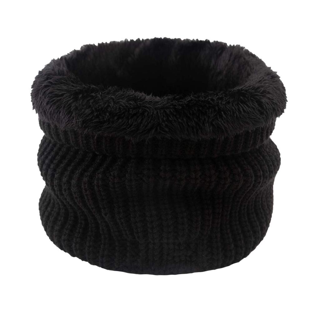 Damen Herren Winter Schlauchschal - Weiches Fleecefutter - Elastischer Loop Schal für Warmen Hals - Unisex Gestrickter Rundschal - Modisches Halstuch