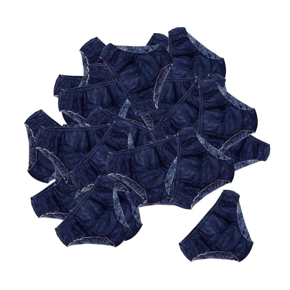 Entdecken Sie Luxus und Komfort 50er-Pack Einweg-Panties & Hipsters Blau aus hochwertigem Vliesstoff für Damen - Universalpassform